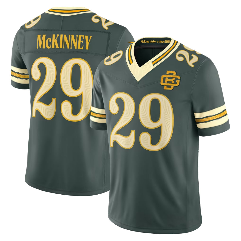 GB.Packers #29 Xavier McKinney Player Green Limited 2026 Rivalries Collection Home Game Odoa Stitched Jerseys