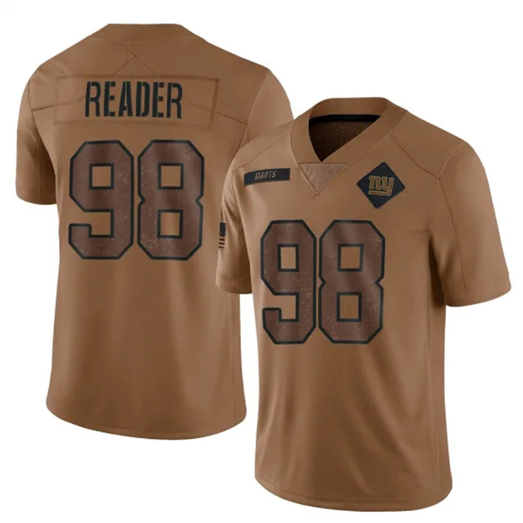 NY.Giants #98 DJ Reader Player Brown Salute To Service Limited Odoa Stitched Jerseys