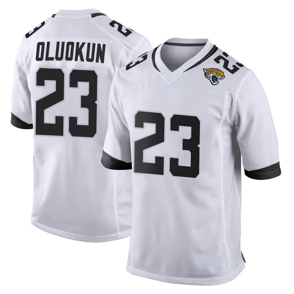 J.Jaguars #23 Foyesade Oluokun Player White Home Game Odoa Stitched Jerseys