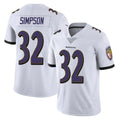 B.Ravens #32 Trenton Simpson Player White Vapor F.U.S.E. Limited Odoa Stitched Jerseys