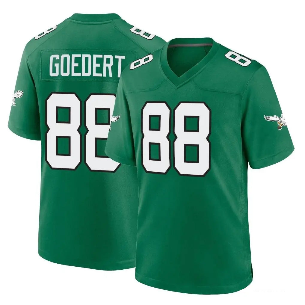 P.Eagles #88 Dallas Goedert Player Green Kelly Alternate Home Game Odoa Stitched Jerseys