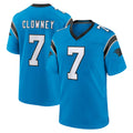 C.Panthers #7 Tre'von Moehrig Player Blue Home Game Odoa Stitched Jerseys