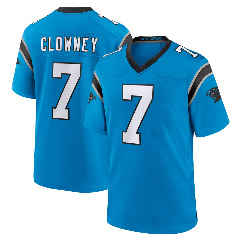 C.Panthers #7 Tre'von Moehrig Player Blue Home Game Odoa Stitched Jerseys