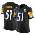 P.Steelers #51 Nick Herbig Player Black Limited Vapor F.U.S.E. Home Game Odoa Stitched Jerseys