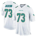 M.Dolphins #73 Austin Jackson Player White Home Game Odoa Stitched Jerseys