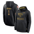 J.Jaguars #1 Montaric Brown Player Black Salute to Service Hoodies Limited Game Odoa Stitched Jerseys