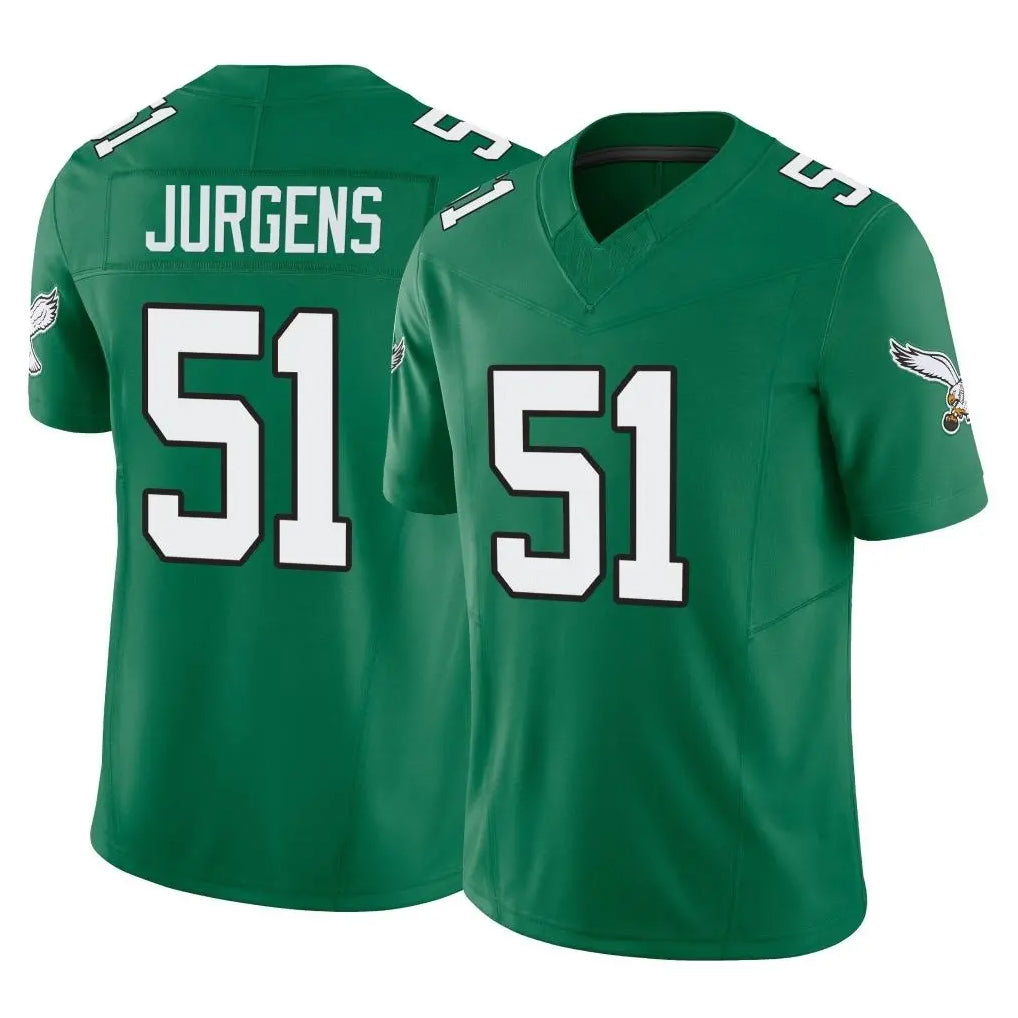 P.Eagles #51 Cam Jurgens Player Green Kelly Alternate Vapor F.U.S.E. Home Game Odoa Stitched Jerseys