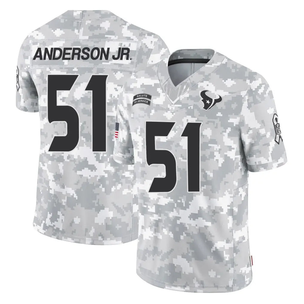 H.Texans #51 Will Anderson Jr. Player Arctic Camo Salute To Service Limited Game Odoa Stitched Jerseys