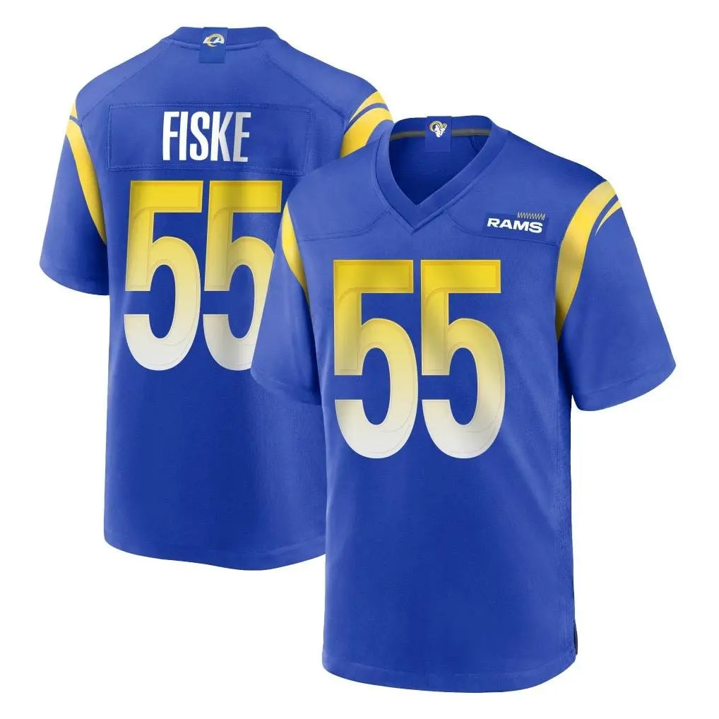 LA.Rams #55 Braden Fiske Player Royal Home Game Odoa Stitched Jerseys
