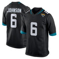 J.Jaguars #6 Antonio Johnson Player Black Home Game Odoa Stitched Jerseys