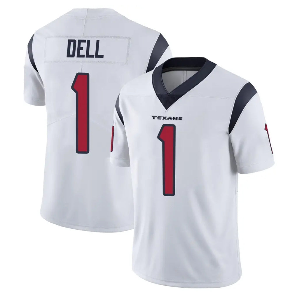 H.Texans #1 Tank Dell Player White Limited Vapor Untouchable Home Game Odoa Stitched Jerseys