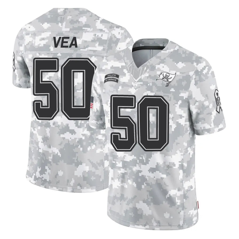 TB.Buccaneers #50 Vita Vea Player Arctic Camo Limited Salute To Service Home Game Odoa Stitched Jerseys