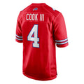 B.Bills #4 James Cook III Player Red Home Game Odoa Stitched Jerseys