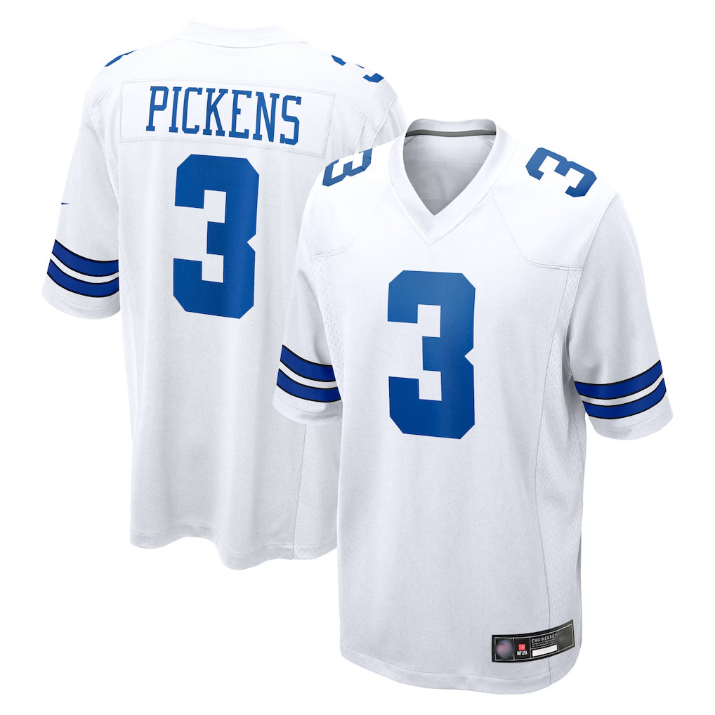 D.Cowboys #3 George Pickens Player White Home Game Odoa Stitched Jerseys