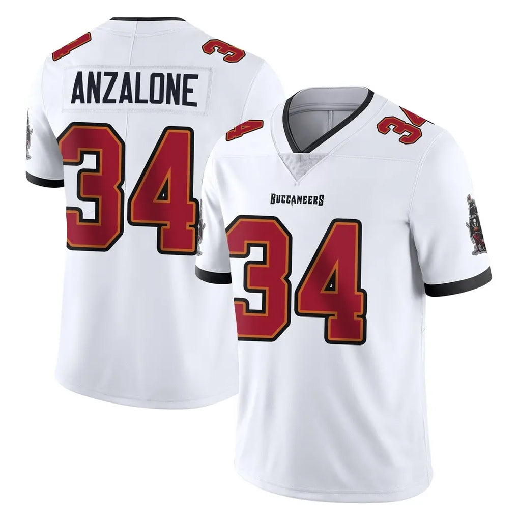 TB.Buccaneers #34 Alex Anzalone Player White Limited Vapor Untouchable Home Game Odoa Stitched Jerseys