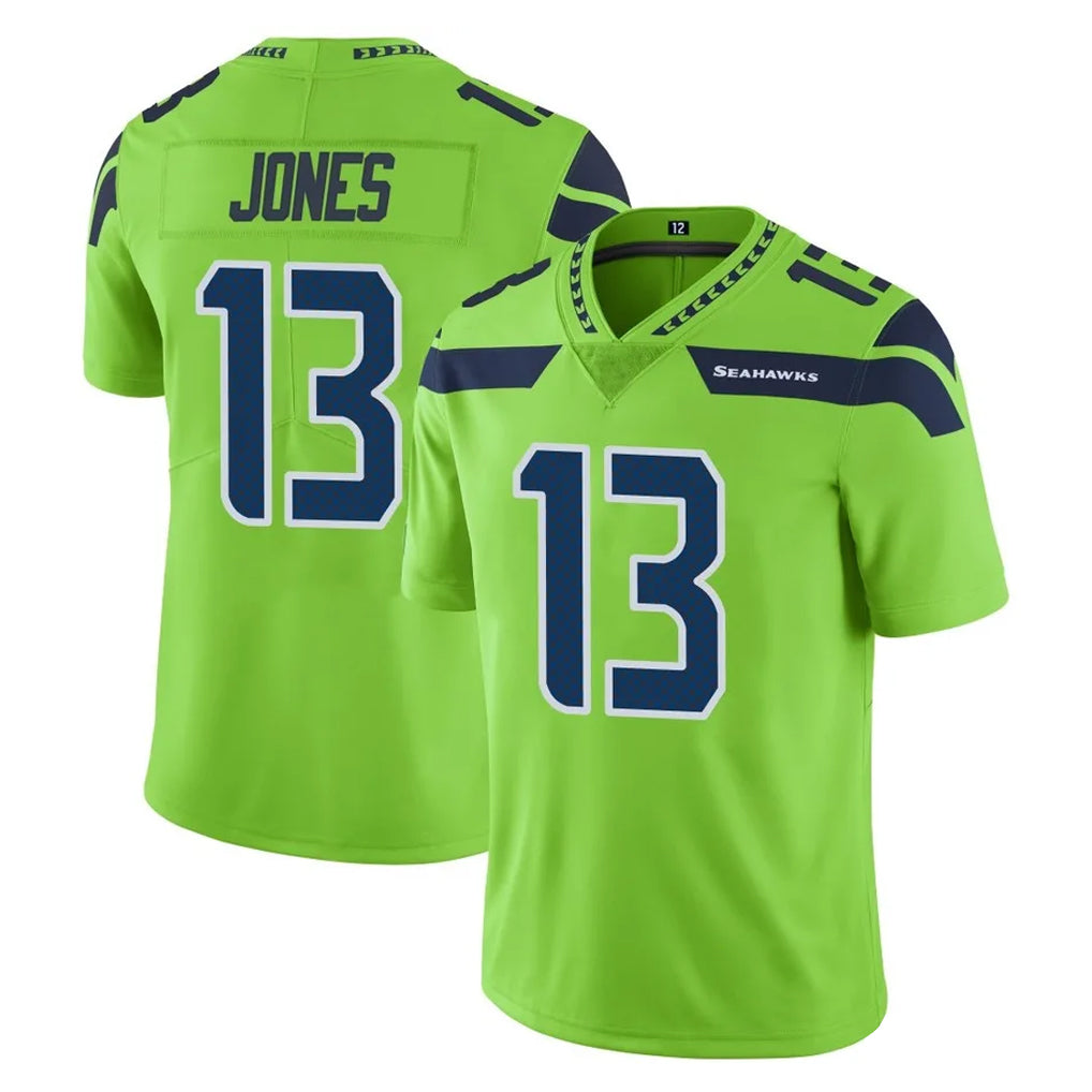 S.Seahawks #13 Ernest Jones IV Player Green Limited Color Rush Home Game Odoa Stitched Jerseys