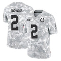 IN.Colts #2 Josh Downs Player Arctic Camo Salute To Service Limited Game Odoa Stitched Jerseys