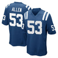 IN.Colts #53 CJ Allen Player Royal Home Game Odoa Stitched Jerseys