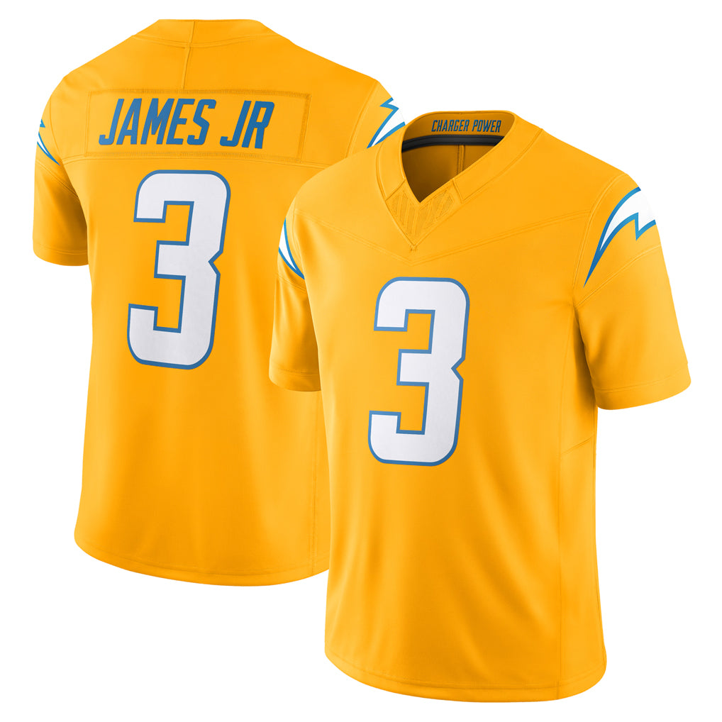 LA.Chargers #3 Derwin James Jr. Player Gold Limited Vapor F.U.S.E. Home Game Odoa Stitched Jerseys