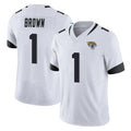 J.Jaguars #1 Montaric Brown Player White Vapor F.U.S.E. Limited Home Game Odoa Stitched Jerseys