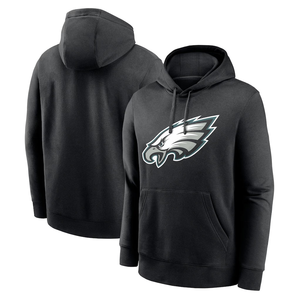 P.Eagles ## Eagles Blank Player Black LOGO Pullover Hoodies Home Game Odoa Stitched Jerseys