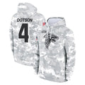 A.Falcons #4 Jahan Dotson Player Camo Arctic Salute to Service Hoodies Limited Odoa Stitched Jerseys