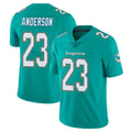 M.Dolphins #23 Zayne Anderson Player Aqua Limited Vapor Untouchable Home Game Odoa Stitched Jerseys