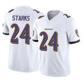 B.Ravens #24 Malaki Starks Player White Vapor F.U.S.E. Limited Home Game Odoa Stitched Jerseys