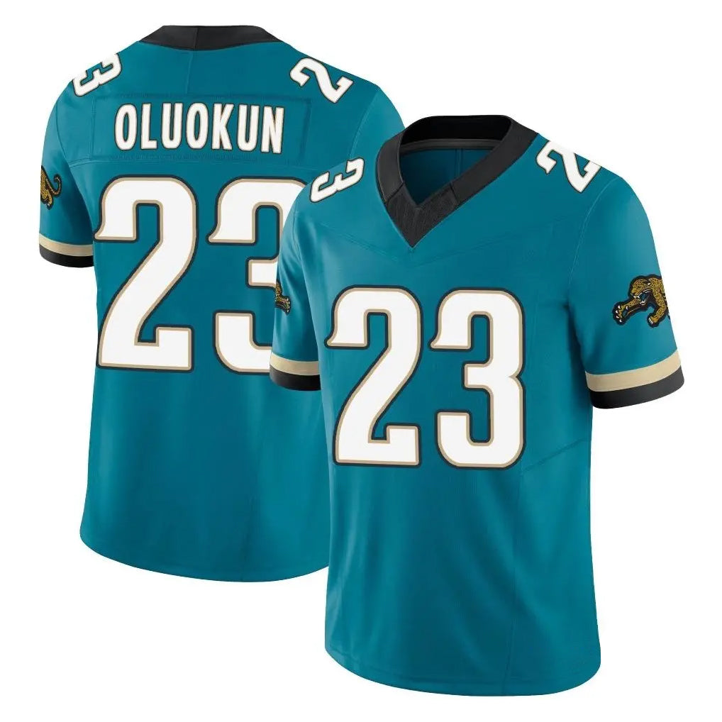 J.Jaguars #23 Foyesade Oluokun Player Teal Prowler Throwback Vapor F.U.S.E. Limited Home Game Odoa Stitched Jerseys