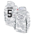 KC.Chiefs #5 Mansoor Delane Player Arctic Camo Salute to Service Hoodies Limited Game Odoa Stitched Jerseys
