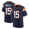 D.Broncos #15 Nik Bonitto Player Navy Home Game Odoa Stitched Jerseys