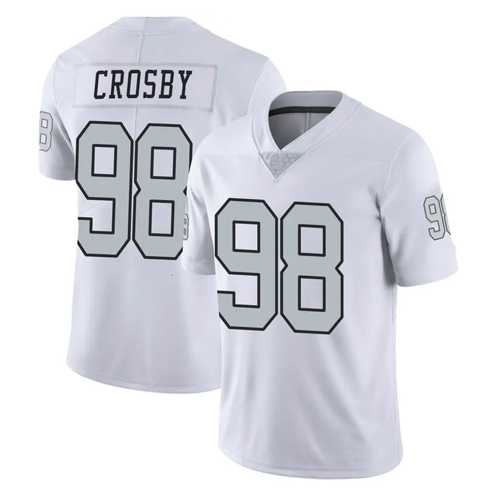 LV.Raiders #98 Maxx Crosby Player White Limited Color Rush Home Game Odoa Stitched Jerseys