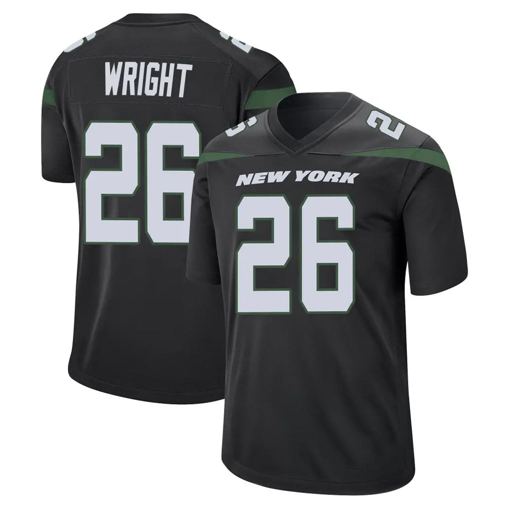 NY.Jets #26 Nahshon Wright Player Stealth Black Home Game Odoa Stitched Jerseys