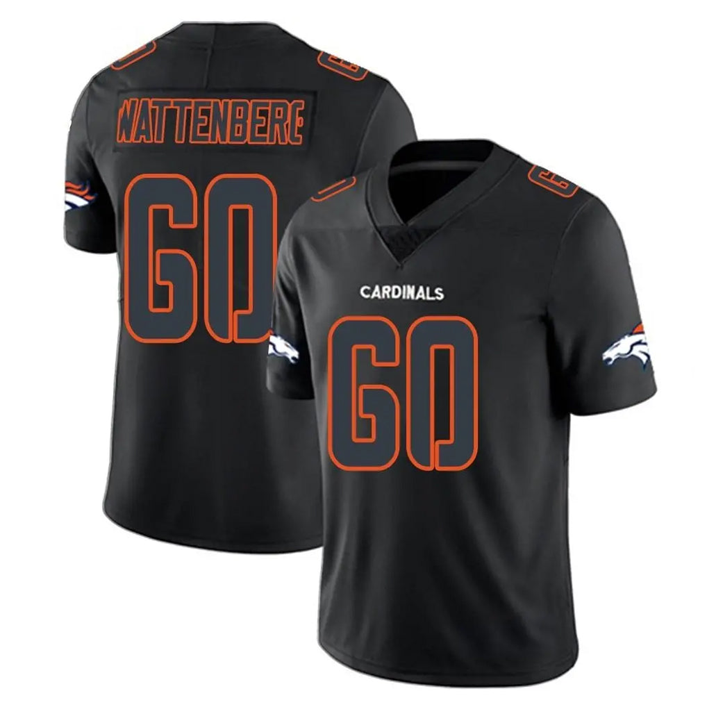 D.Broncos #60 Luke Wattenberg Player Black Impact Limited Game Odoa Stitched Jerseys