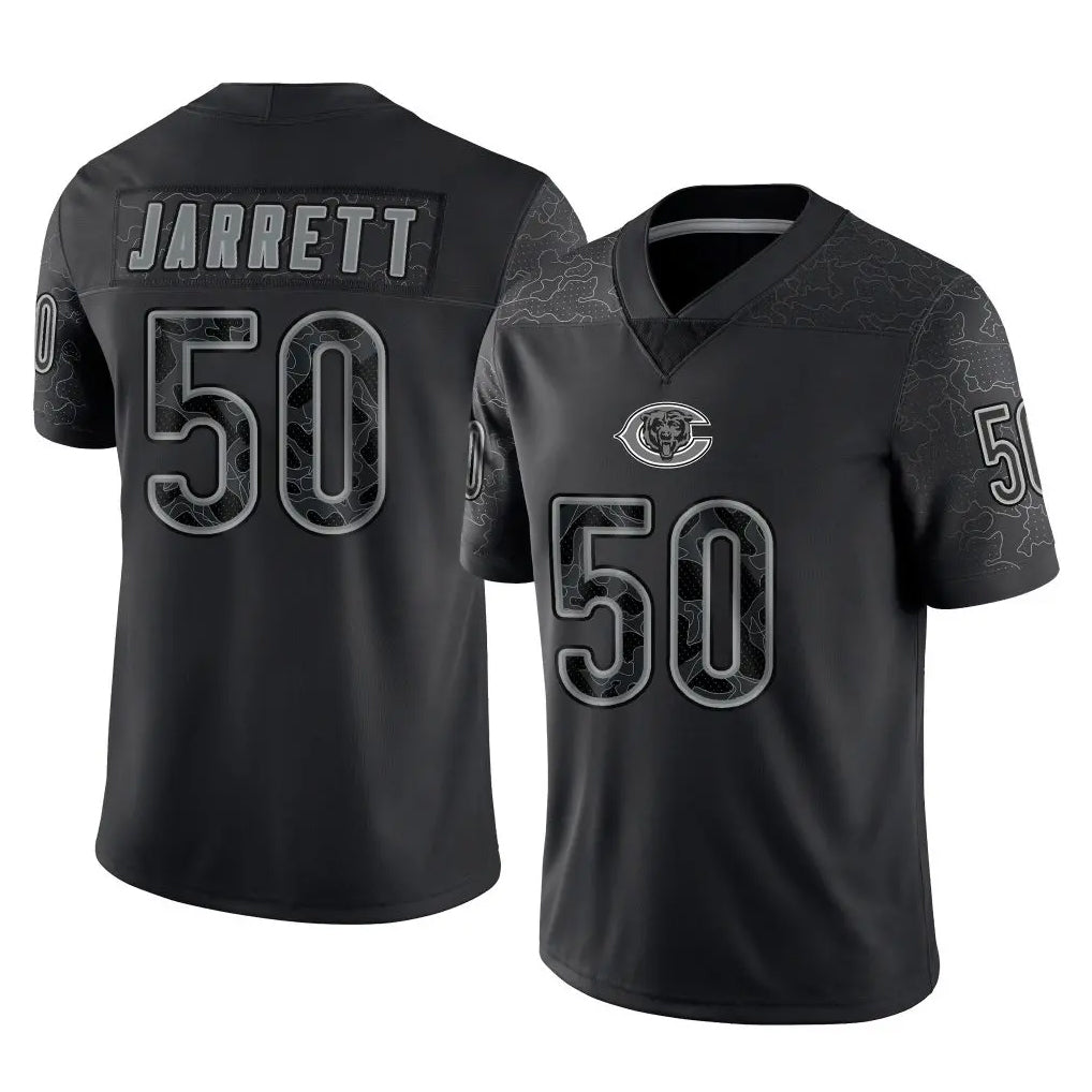 C.Bears #50 Grady Jarrett Player Black REFLECTIVE Limited Game Odoa Stitched Jerseys