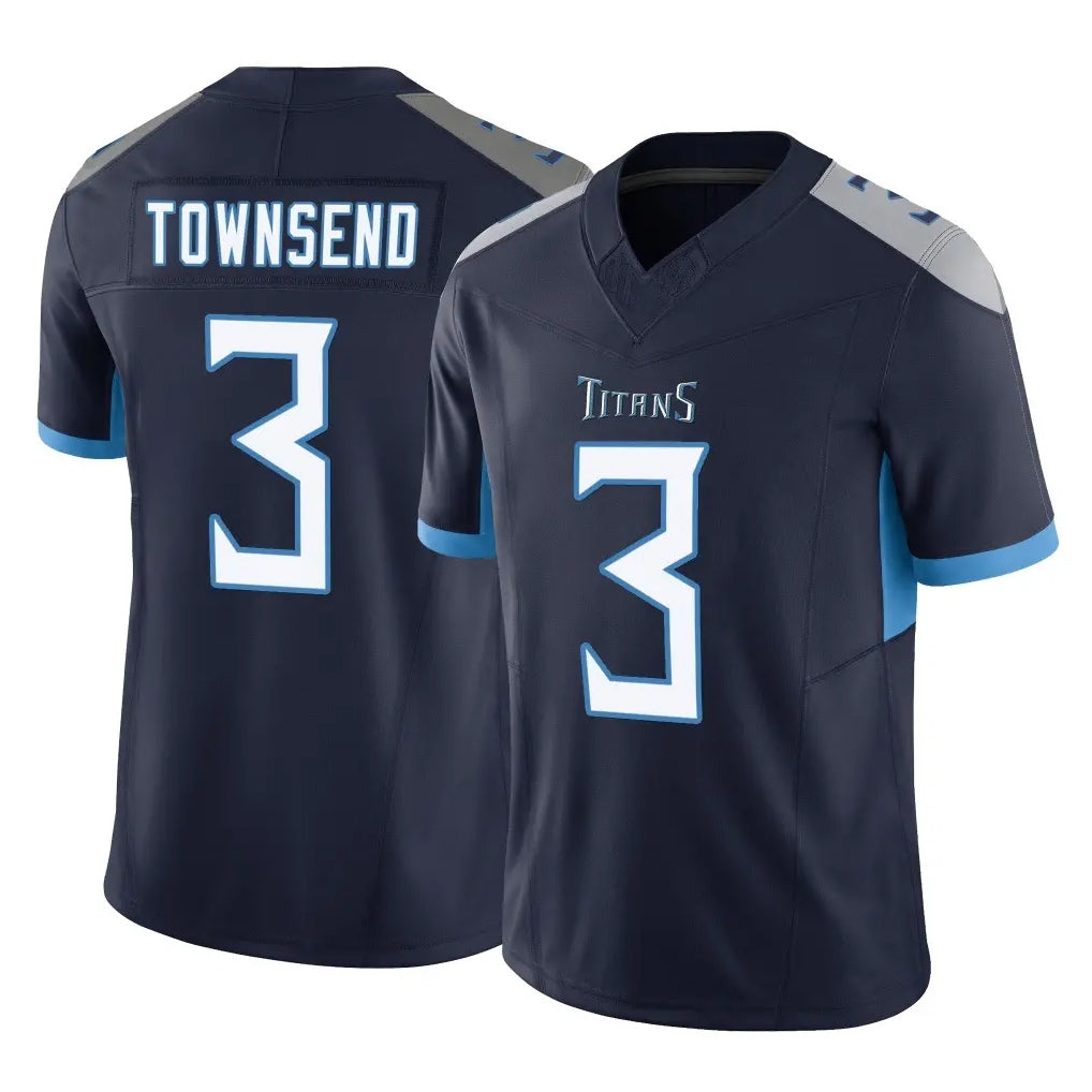 T.Titans #3 Tommy Townsend Player Navy Limited Vapor F.U.S.E. Home Game Odoa Stitched Jerseys