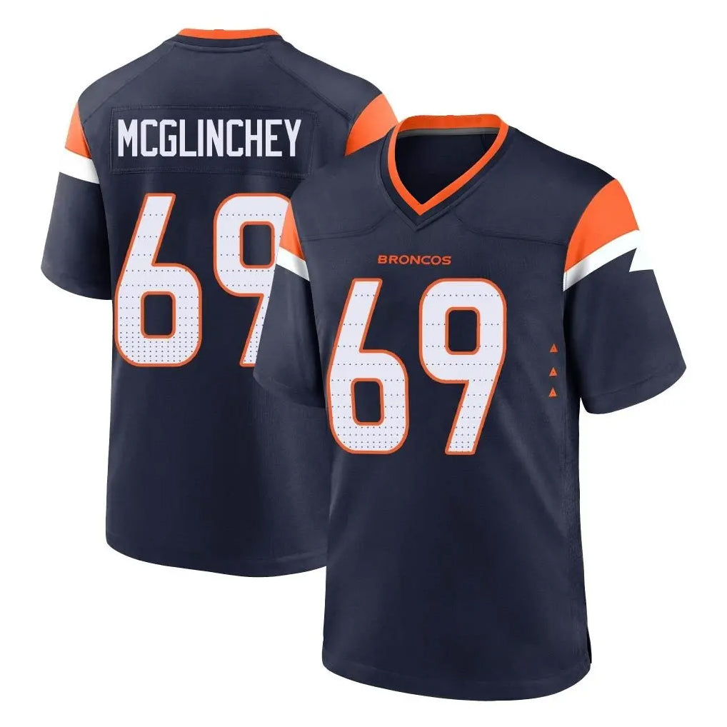 D.Broncos #69 Mike McGlinchey Player Navy Home Game Odoa Stitched Jerseys