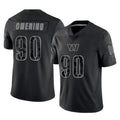 W.Commanders #90 Charles Omenihu Player Black Limited Reflective Home Game Odoa Stitched Jerseys