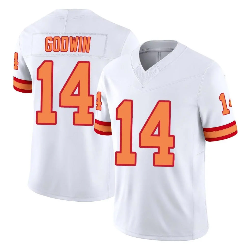 TB.Buccaneers #14 Chris Godwin Jr. Player White Limited '76 Vapor F.U.S.E. Home Game Odoa Stitched Jerseys