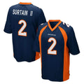D.Broncos #2 Pat Surtain II Player Navy Game Odoa Stitched Jerseys