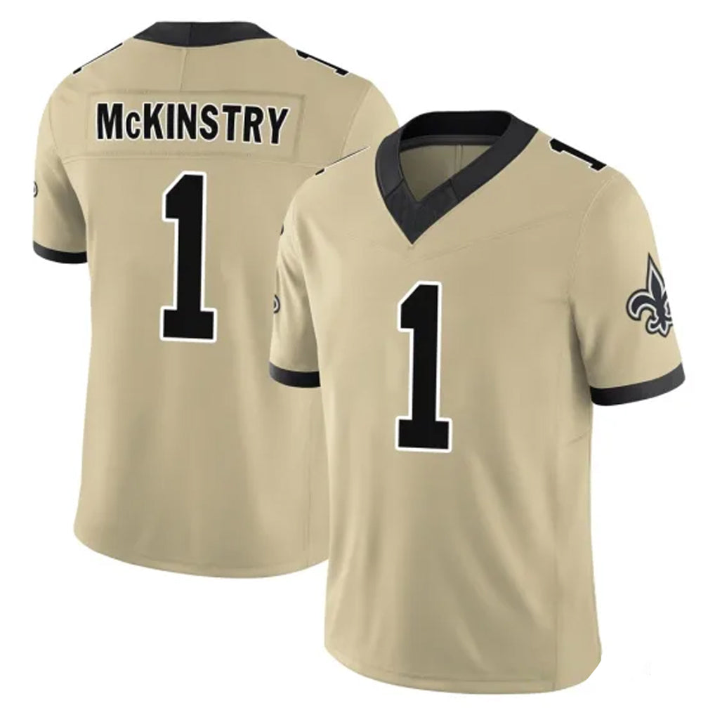 NO.Saints #1 Kool-Aid McKinstry Player Gold Limited Vapor F.U.S.E. Home Game Odoa Stitched Jerseys