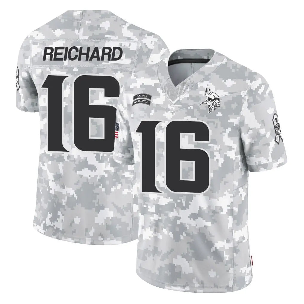 M.Vikings #16 Will Reichard Player Arctic Camo Salute To Service Limited Game Odoa Stitched Jerseys