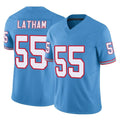 T.Titans #55 JC Latham Player Light Blue Limited Vapor F.U.S.E. Home Game Odoa Stitched Jerseys