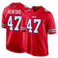 B.Bills #47 Christian Benford Player Red Home Game Odoa Stitched Jerseys