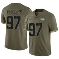 NY.Jets #97 Harrison Phillips Player Olive Salute To Service Limited Odoa Stitched Jerseys