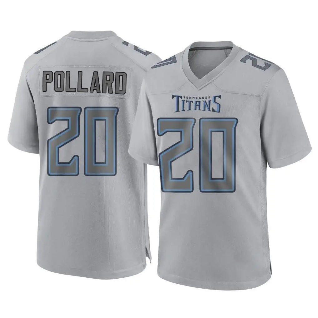 T.Titans #20 Tony Pollard Player Gray Atmosphere Fashion Home Game Odoa Stitched Jerseys