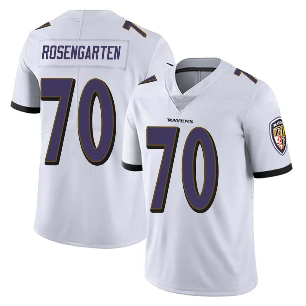 B.Ravens #70 Roger Rosengarten Player White Vapor F.U.S.E. Limited Odoa Stitched Jerseys
