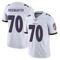 B.Ravens #70 Roger Rosengarten Player White Vapor F.U.S.E. Limited Odoa Stitched Jerseys
