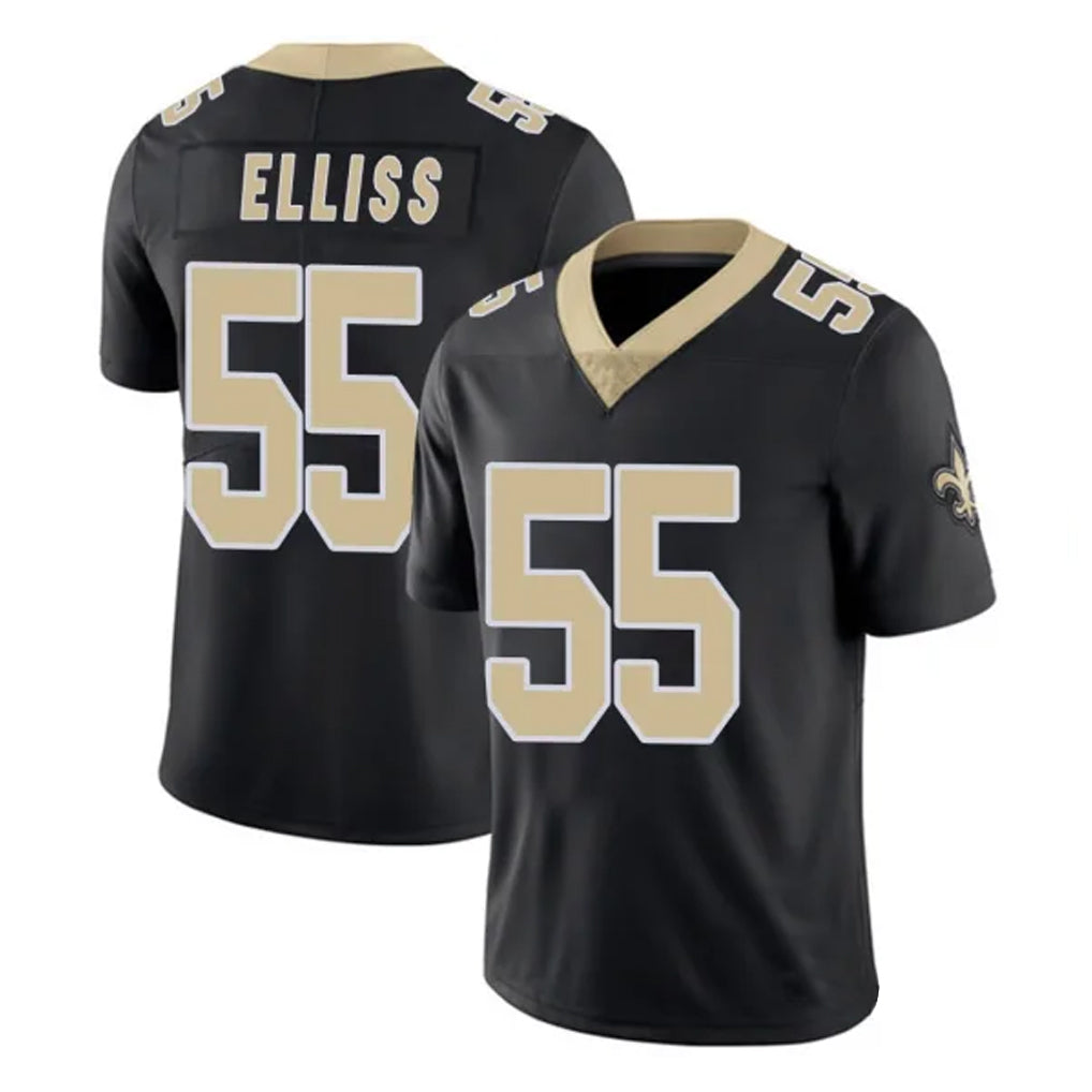 NO.Saints #55 Kaden Elliss Player Black Limited Vapor Untouchable Home Game Odoa Stitched Jerseys