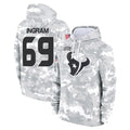 H.Texans #69 Ed Ingram Player Arctic Camo Salute to Service Hoodies Limited Game Odoa Stitched Jerseys
